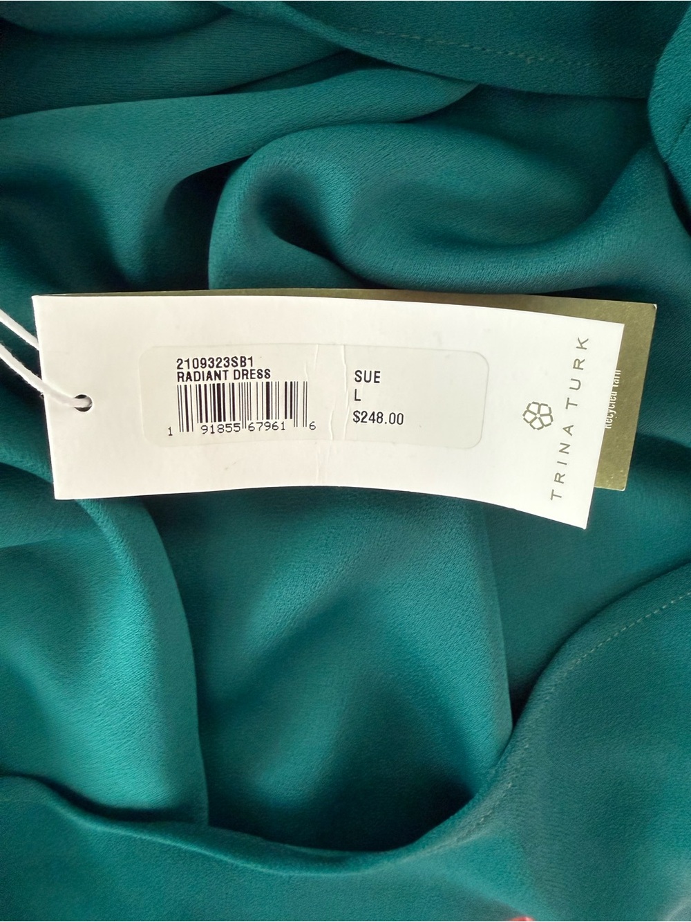 Trina Turk Radiant One-Shoulder Draped Dress - Picture 3 of 5